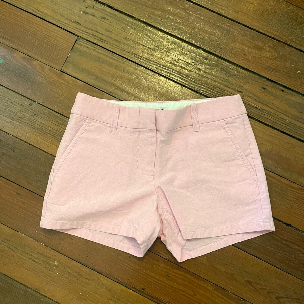 j crew pink shorts
